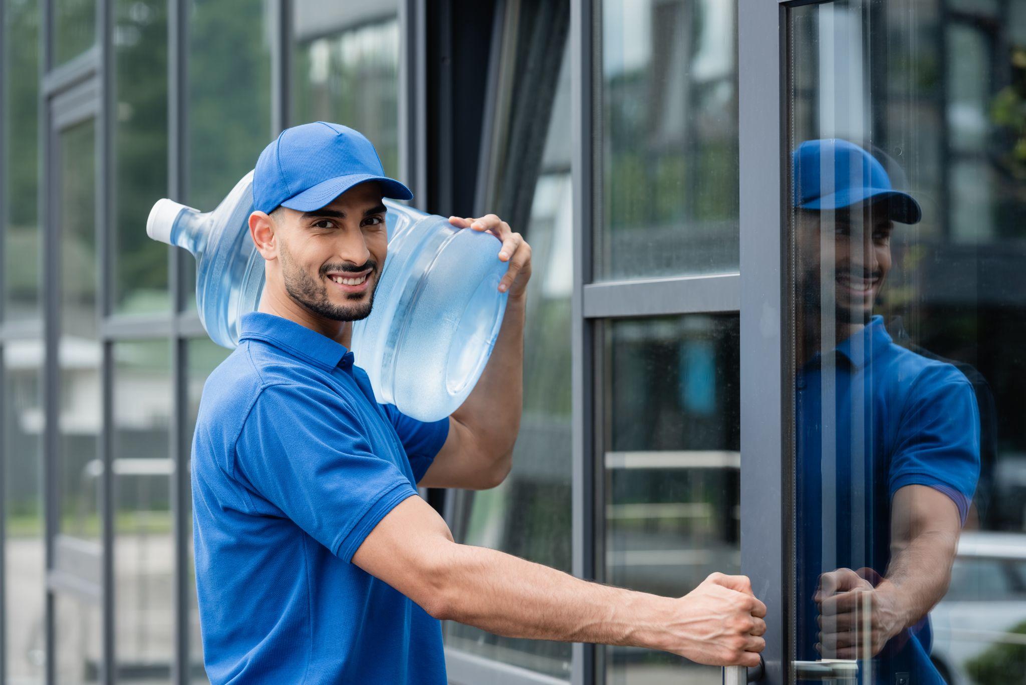 Water delivery man from Nevada Crystal Premium