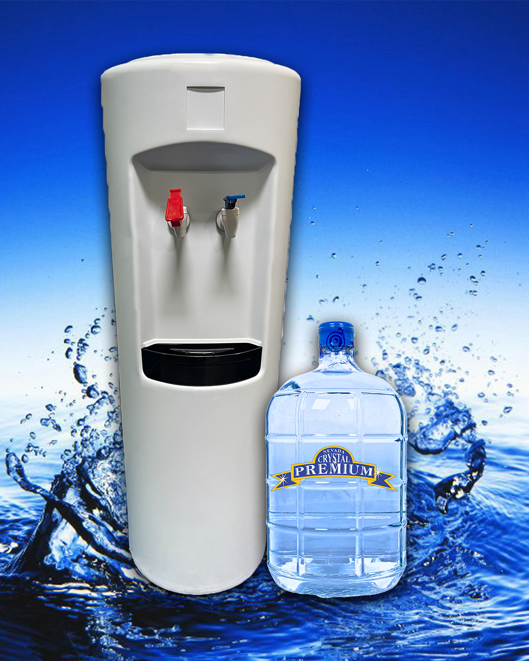White Hot & Cold Water Cooler Rental